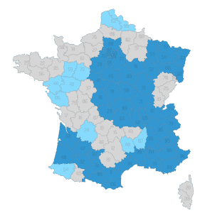 Carte de France en sa mémoire