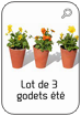 Lots de 3 godets été