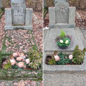 Nettoyage de la tombe
