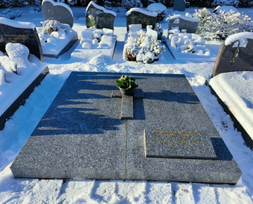 Composition florale cimetière hiver : fleurs résistantes au gel