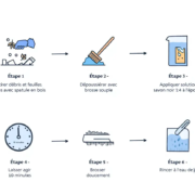 Processus de nettoyage d'une tombe en granit